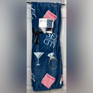 Sex and the City Blue Plush Throw Blanket